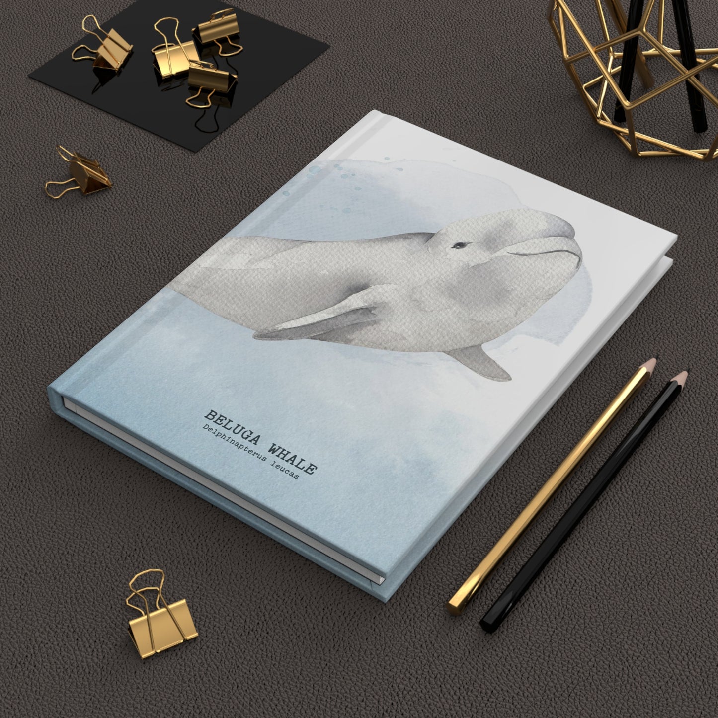 Beluga Whale Hardcover Journal