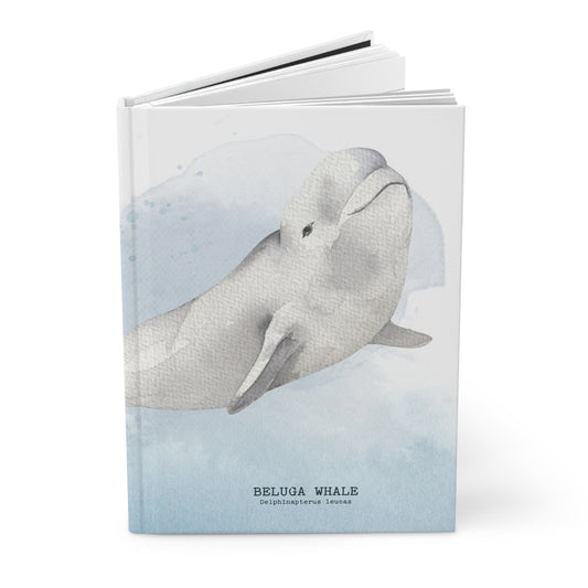 Beluga Whale Hardcover Journal