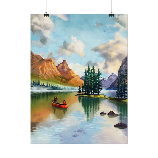 Maligne Lake, Jasper National Park Poster